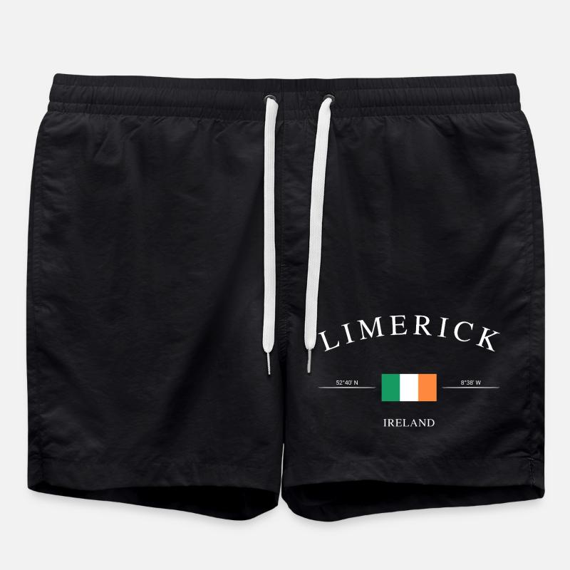 Limerick Ireland – Holiday Souvenir & Gift - Swim Trunks - black