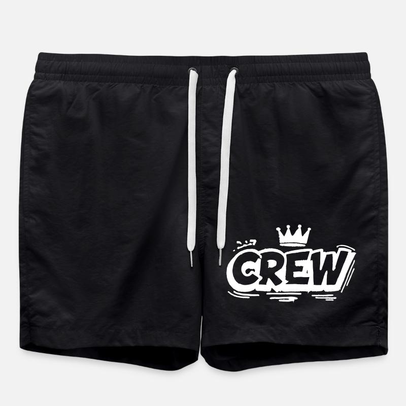 Crew Mitglied Graffiti - Badeshorts - Schwarz
