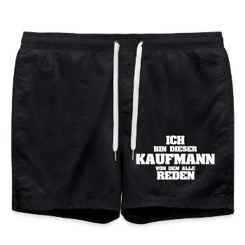 Kaufmann als Beruf - Badeshorts - Schwarz - Vorne - AI Model Male 185 light (185cm)