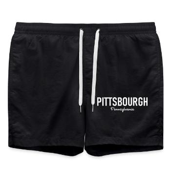 Pittsbourgh - Pennsylvanie - Etats-Unis - Etats-Unis - Short de bain - noir - Devant - AI Model Male 185 light (185cm)