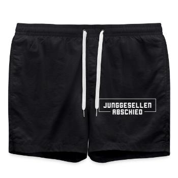 Bachelor party bachelor party - Swim Trunks - black - Front - AI Model Male 185 light (185cm)