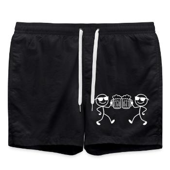 Booze Party Beer - Swim Trunks - black - Front - AI Model Male 185 light (185cm)