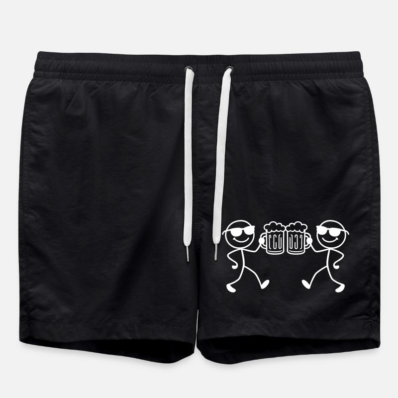 Saufen Party Bier - Badeshorts - Schwarz