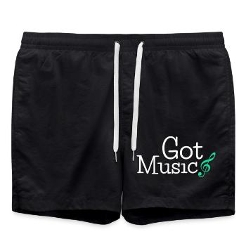 Musik - Music - Got Music? - Swim Trunks - black - Front - AI Model Male 185 light (185cm)