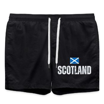 Flagge von Schottland, schottischer Patriot - Badeshorts - Schwarz - Vorne - AI Model Male 185 light (185cm)
