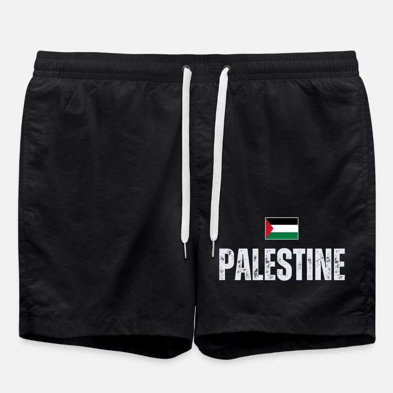Palestinian flag, Palestinian patriot - Swim Trunks - black