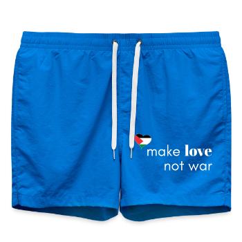 Faites l’amour, pas la guerre - Palestine - Short de bain - cobalt blue - Devant