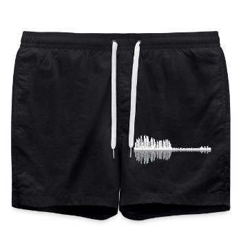 Urban Guitar Skyline - Swim Trunks - black - Front - AI Model Male 185 light (185cm)
