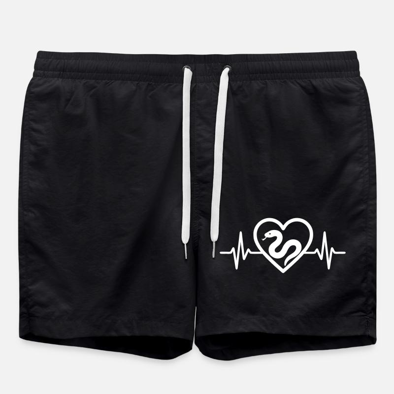 Heart Snake - Swim Trunks - black