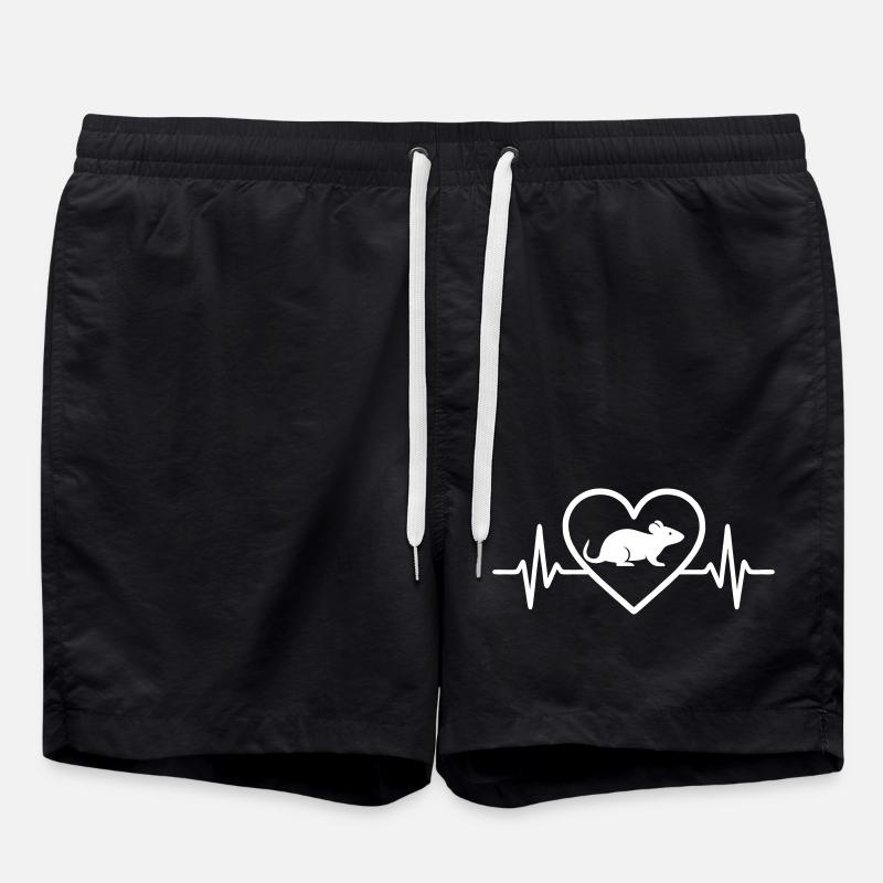 Rattenherz - Badeshorts - Schwarz
