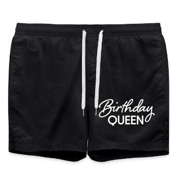 Birthday Queen - Swim Trunks - black - Front - AI Model Male 185 light (185cm)