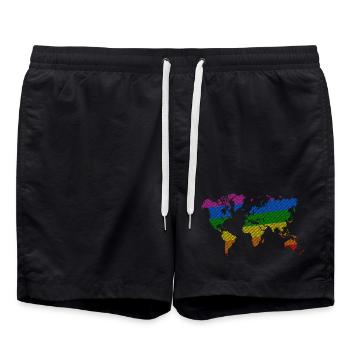 Le monde de la fierté - Short de bain - noir - Devant - AI Model Male 185 light (185cm)