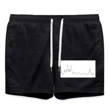 "Share The Gains" T-Shirt mit Grafik - Badeshorts - Schwarz - Vorne - AI Model Male 185 light (185cm)