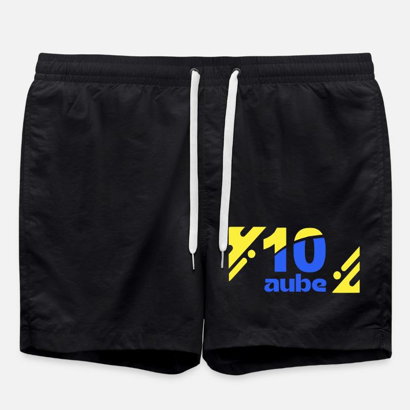 Ten Dawn Logo Blau Gelb - Badeshorts - Schwarz