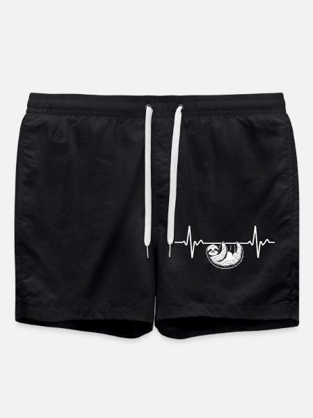 Faultier - Badeshorts - Schwarz