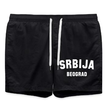 Belgrade Serbie Serbie - Short de bain - noir - Devant - AI Model Male 185 light (185cm)