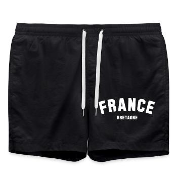 France Bretagne - Swim Trunks - black - Front - AI Model Male 185 light (185cm)