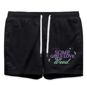 Some Girls Love Weed - Badeshorts - Schwarz - Vorne - AI Model Male 185 light (185cm)