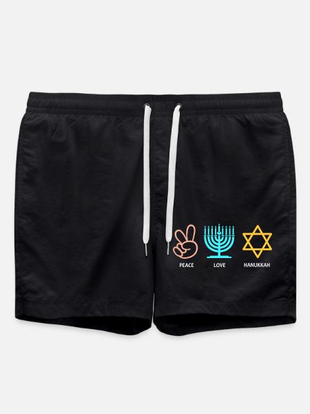 Hanoukka Hanoukka Hanoucca - Short de bain - noir