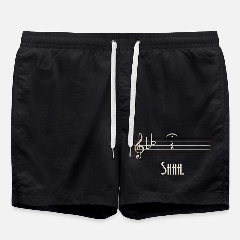 Shhh Silent Melody Partition - Short de bain - noir