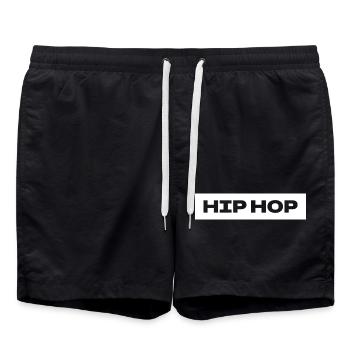 Hip Hop fettes Logo - Badeshorts - Schwarz - Vorne - AI Model Male 185 light (185cm)