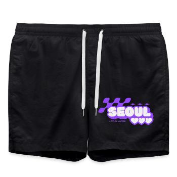 Seoul Racing Violet Rétro - Short de bain - noir - Devant - AI Model Male 185 light (185cm)