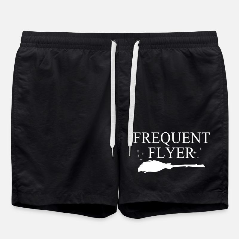 Frequent Flyer Witch - Swim Trunks - black