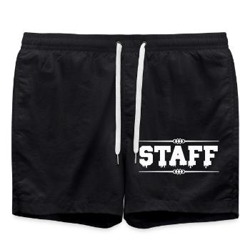 Staff - Badeshorts - Schwarz - Vorne - AI Model Male 185 light (185cm)