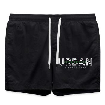 Urban LosAngeles Style - Swim Trunks - black - Front - AI Model Male 185 light (185cm)
