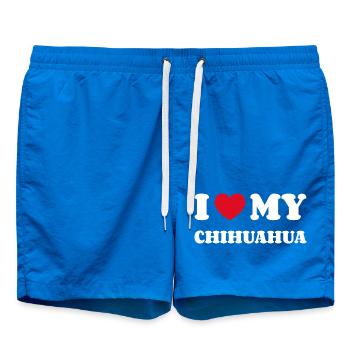 I Love My Chihuahua Hund Besitzer - Badeshorts - Cobalt blue - Vorne