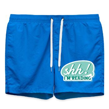 Chut ! Je lis - Silence, je lis - Livre, Livres - Short de bain - cobalt blue - Devant