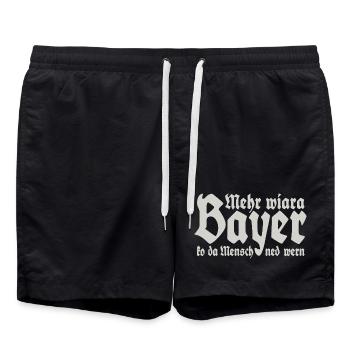 L’homme ne peut pas devenir plus qu’un Bavarois - Short de bain - noir - Devant - AI Model Male 185 light (185cm)
