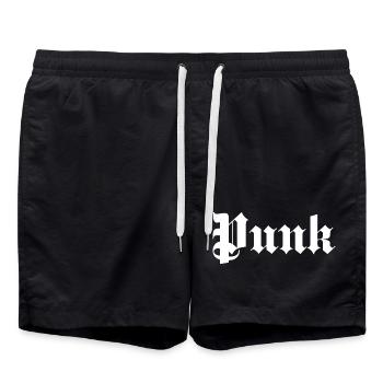 Punk rock gothic logo - Swim Trunks - black - Front - AI Model Male 185 light (185cm)