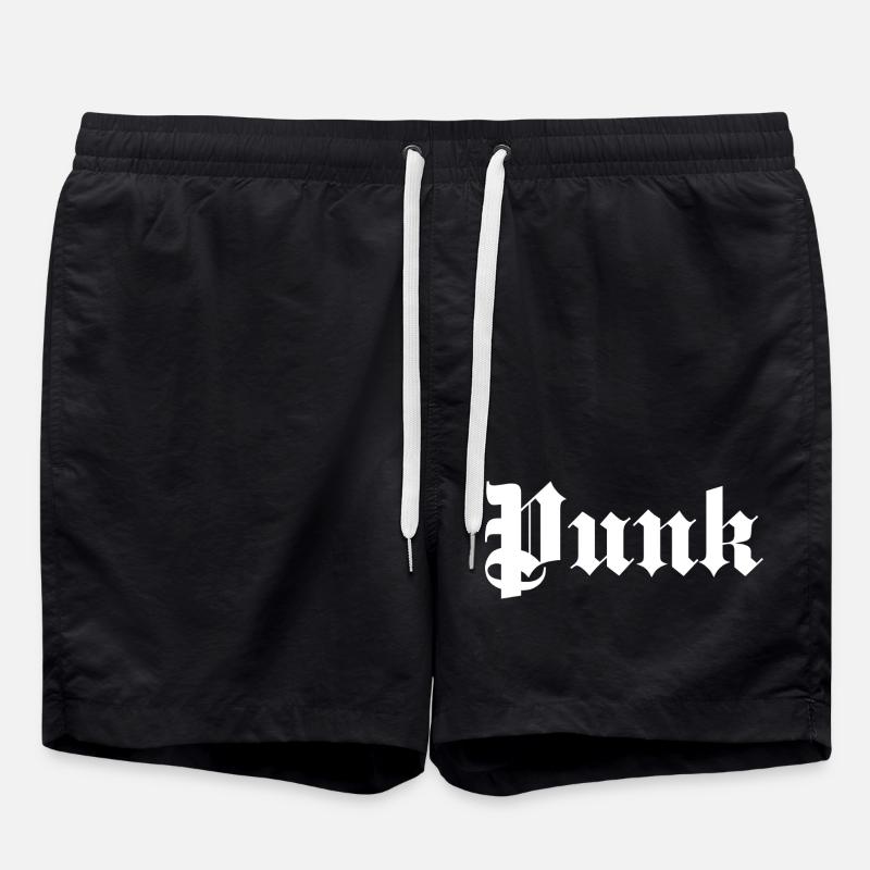 Logo gothique punk rock - Short de bain - noir