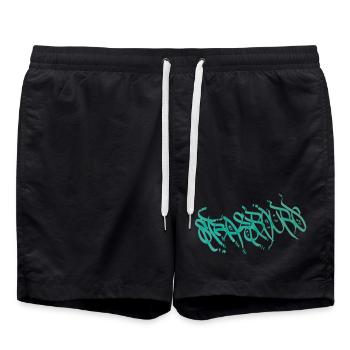 Strasbourg Graffiti Souvenir - Swim Trunks - black - Front - AI Model Male 185 light (185cm)