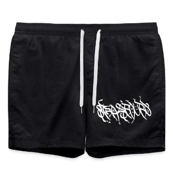 Urban Graffiti Strassburg T-Shirt - Badeshorts - Schwarz - Vorne - AI Model Male 185 light (185cm)