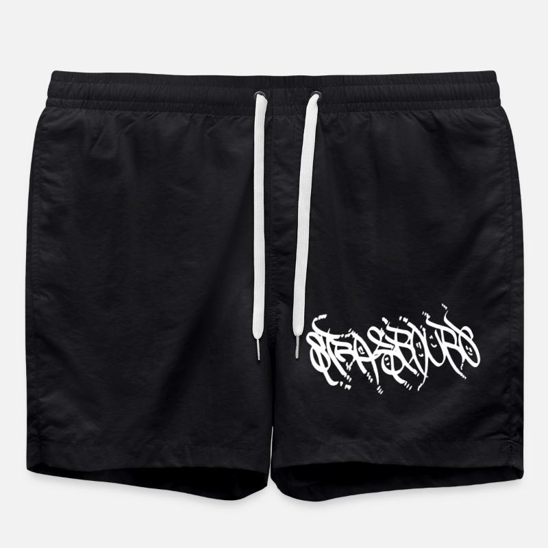 Urban Graffiti Strasbourg T-Shirt - Swim Trunks - black