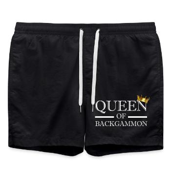 Queen Of Backgammon - Swim Trunks - black - Front - AI Model Male 185 light (185cm)
