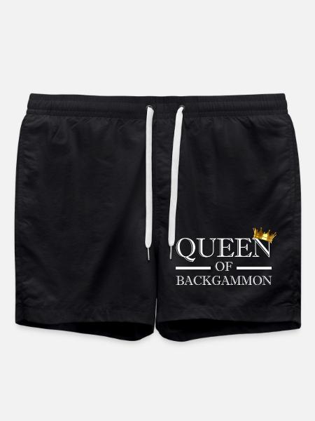 Queen Of Backgammon - Swim Trunks - black