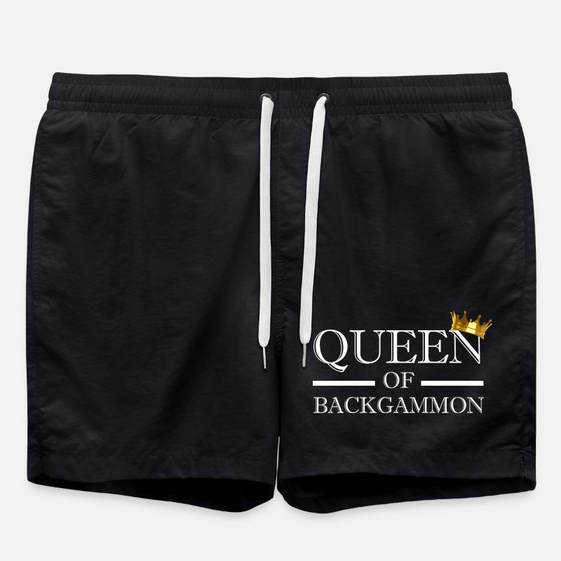 Queen Of Backgammon - Badeshorts - Schwarz
