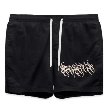 Urban Strasbourg Graffiti T-Shirt - Swim Trunks - black - Front - AI Model Male 185 light (185cm)