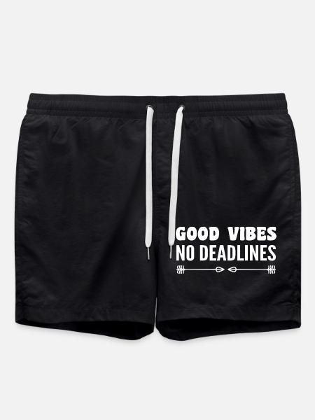 No deadlines - Swim Trunks - black