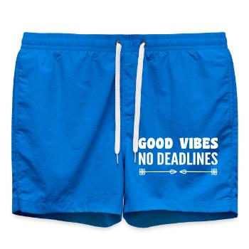 No deadlines - Swim Trunks - cobalt blue - Front