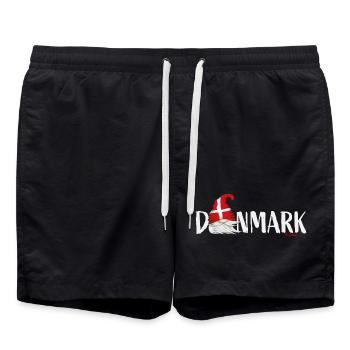 Danmark Lettrage Gnome Danemark Drapeau - Short de bain - noir - Devant - AI Model Male 185 light (185cm)