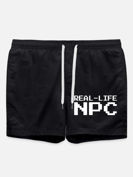 Real Life NPC Gaming - Swim Trunks - black