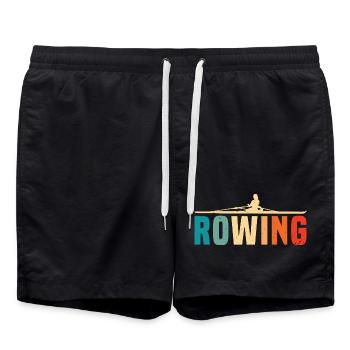 Rowing - Rowing - Rower - Rower - Swim Trunks - black - Front - AI Model Male 185 light (185cm)