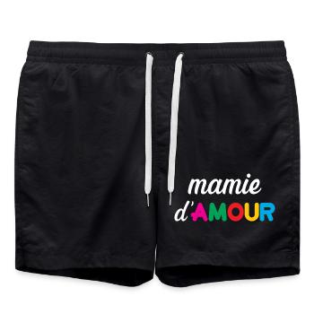 Mamie d'Amour - Short de bain - noir - Devant - AI Model Male 185 light (185cm)