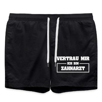 Funny Dentist - Swim Trunks - black - Front - AI Model Male 185 light (185cm)