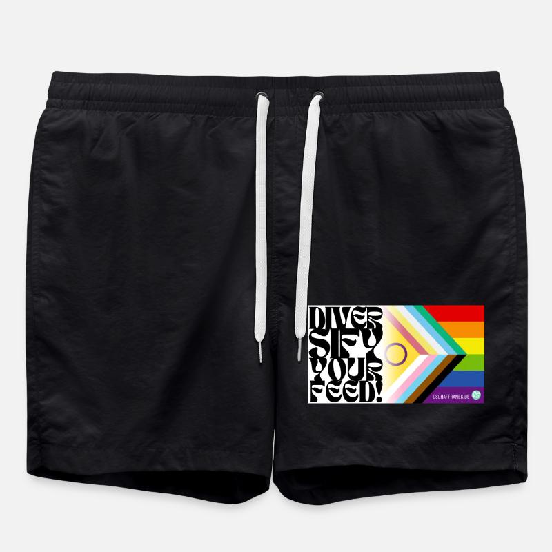 🌈♿ Pride & Disability – Including Flag - Swim Trunks - black