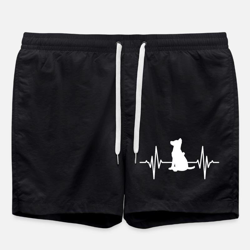 Schäferhund Herzlinie - Badeshorts - Schwarz